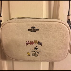 Coach Snoopy/Woodstock Vanilla Crossbody/Wristlet